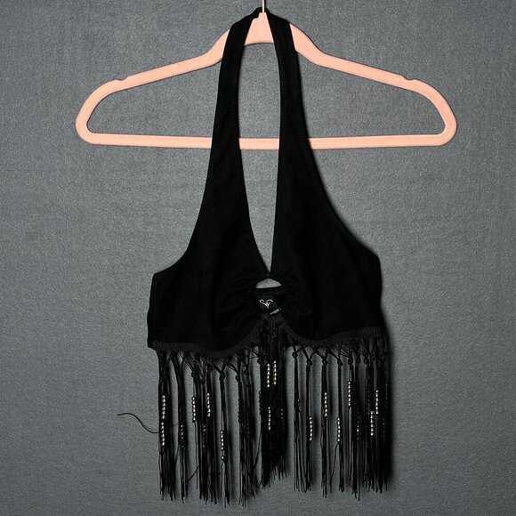 Windsor Fringe Top Size Small Fringe Festival Hippie Boho - Picture 2 of 8